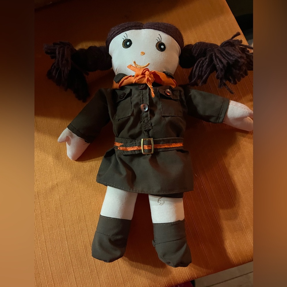 Brown and Orange Doll with Pigtails